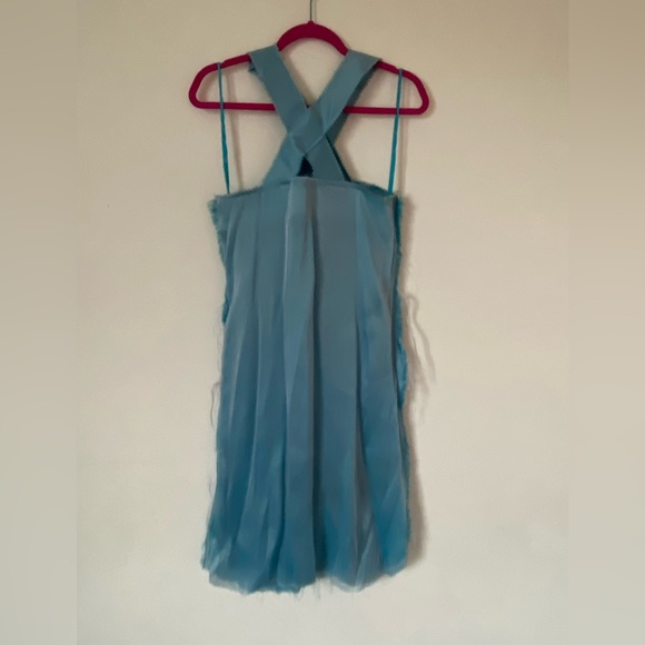 Rodarte | Delicate Blue Silk | Floaty Slip Dress | Neck Detail | UK 8-10 - Picture 12 of 12